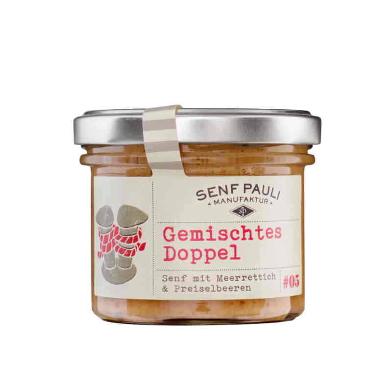 Senf mit Preiselbeeren und Meerrettich