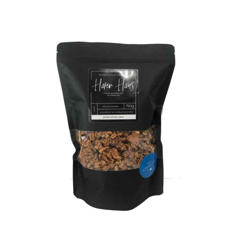 Granola Hafer Hans handgemacht im Kraftpapierbeutel