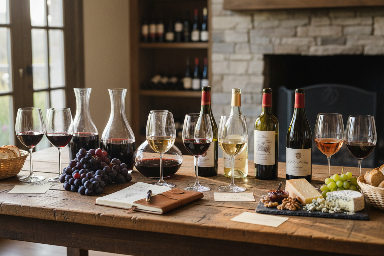 wein verkostung verschiedene weine 